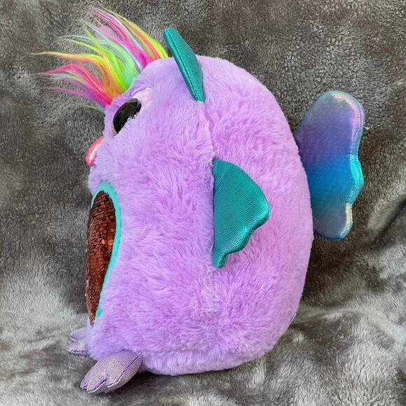 Zuru Rainbocorns Owl Plush Purple Sequin Heart Hidden Pizza Stuffed Toy 10" - Picture 3 of 10